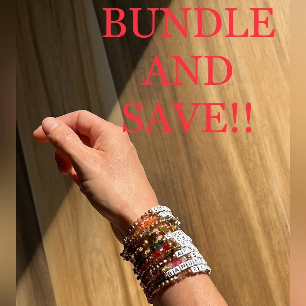 ❤️Beautiful Handmade Word Bracelet LOVE MERCY *stack with more or wear solo!!*❤️